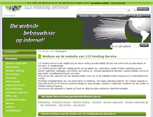 Tablet Screenshot of 123hostingservice.nl